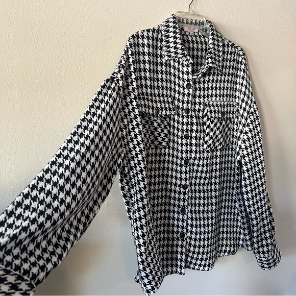 Jess Lea Sonoma Houndstooth Shacket - Picture 15 of 16